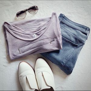 Lavender Scoop Neck Tee